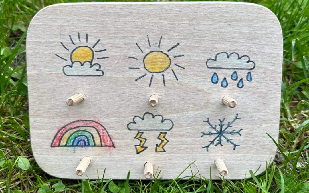 DIY dřevěný kalendář: projevy počasí
